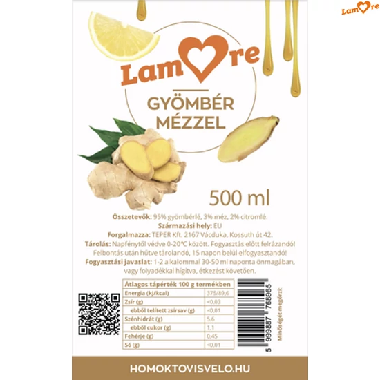 Gyömbérlé mézzel
