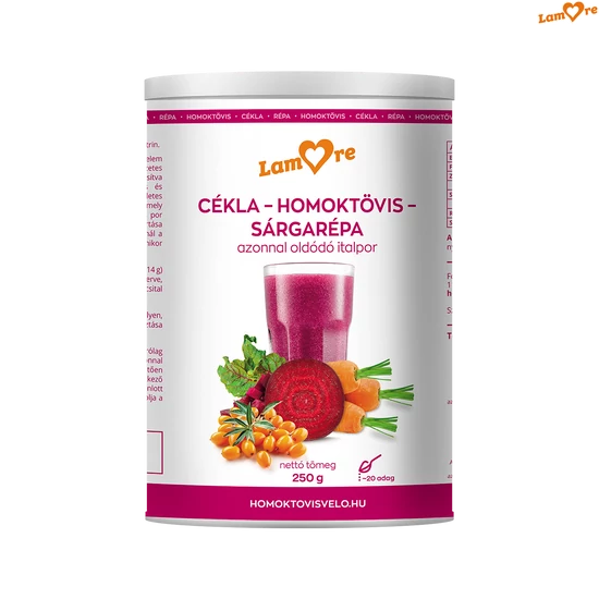 cékla-homoktövis-sárgarépa italpor - 250 gr