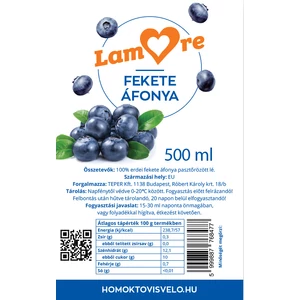 Fekete – áfonya - gyümölcslé – 500 ml