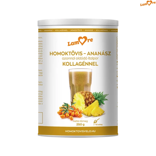homoktövis-ananász-kollagén italpor - 250 gr