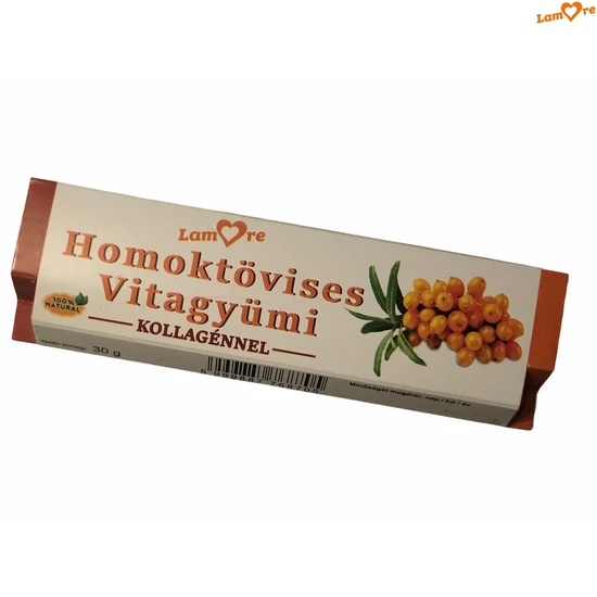 Homoktövises Vitagyümi-szelet-kollagénnel-30 gr