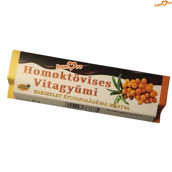 Homoktövises Vitagyümi-zabszelet-étcsokoládéval-30 gr